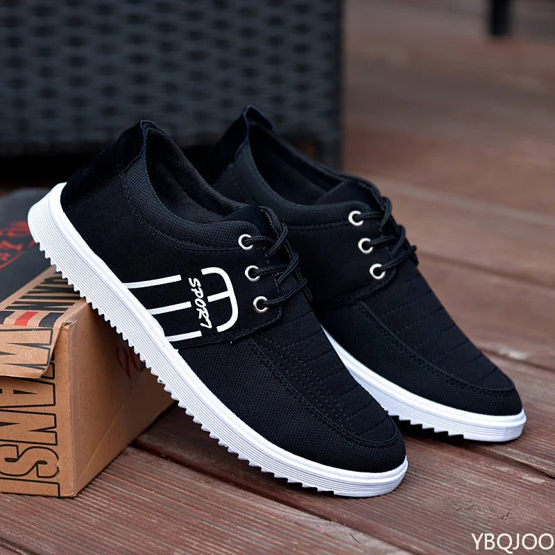 Herren Neue Mode Schnürschuhe Freizeit Canvas Schuhe Herren Leichte Atmungsaktive Sneaker Klassische Herren Vulkanisierte Schuhe Zapatos Homme