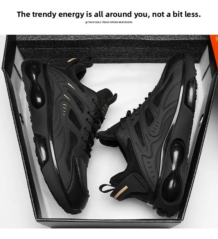 Herren Atmungsaktive Frühling Herbst Neue Sportschuhe Lässige Dad-Sneaker Dicke Sohle Flache Schnürschuhe Laufschuhe für Jugendliche