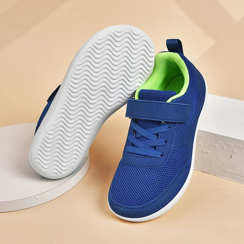 Kinderschuhe, breite Zehenpartie, Barfußschuhe für Kinder, Jungen, Mädchen, Baby-Sneaker, leichtes Mesh, künstliche Kleinkinder-Tennisschuhe für Kleinkinder