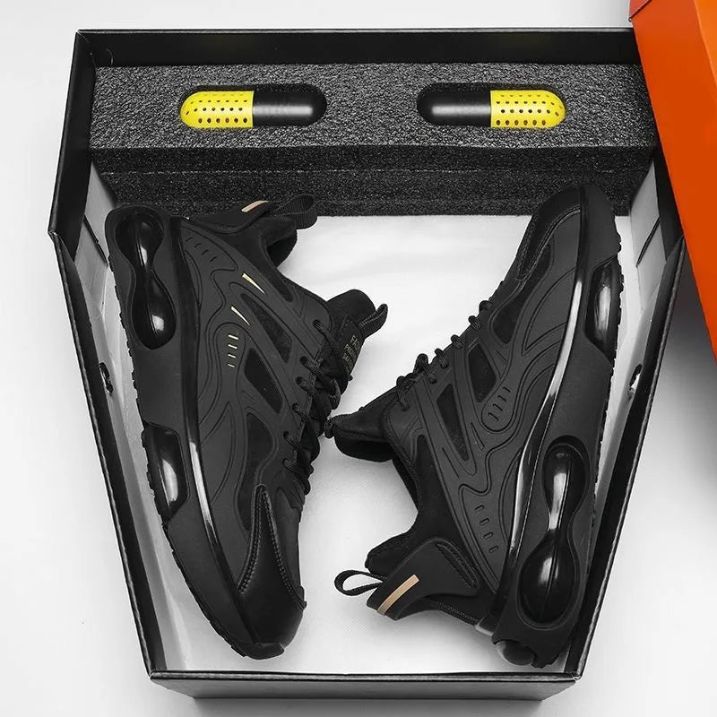 Men's Breathable Spring Autumn New Style Sports Shoes Casual Dad Sneakers Thick Bottom Flat Laced Running Shoes for Youth