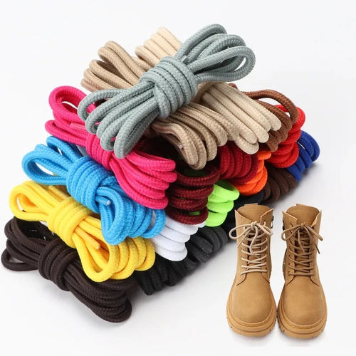 2 Pair Classic Round Shoelaces for Sneakers Boots Hiking Shoes Shoelace Oxford Heavy Duty and Durable Shoe Laces