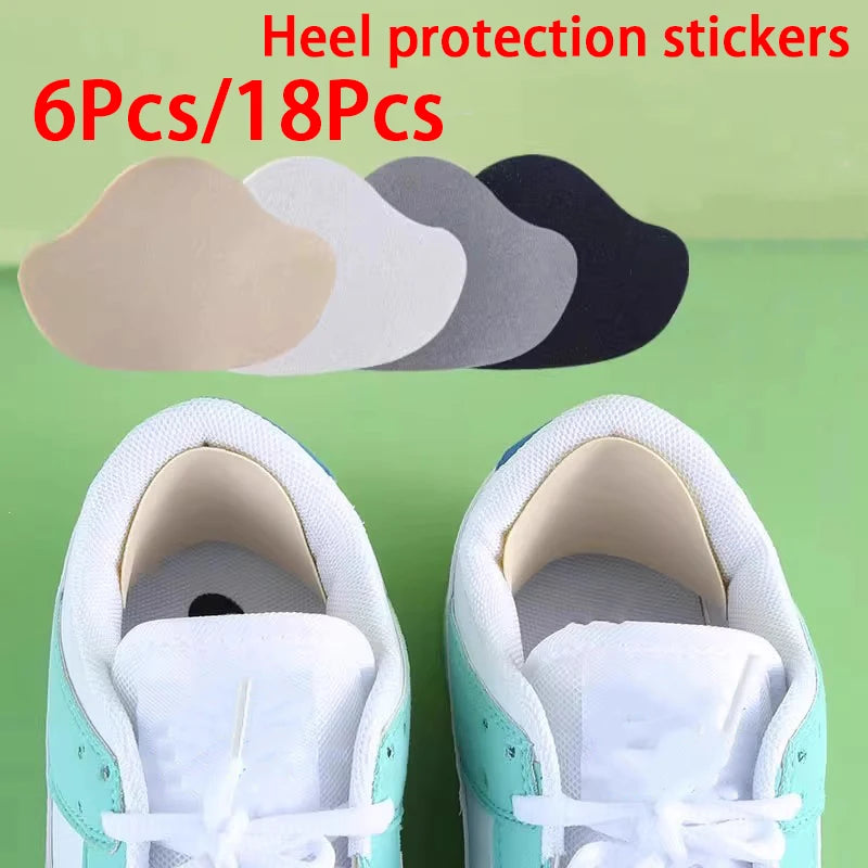 6/18 Stück Fersenreparatur-Patches für Sneaker, Anti-Verschleiß Fersenschutz, selbstklebende Rückseite, Fersenreparaturprodukte