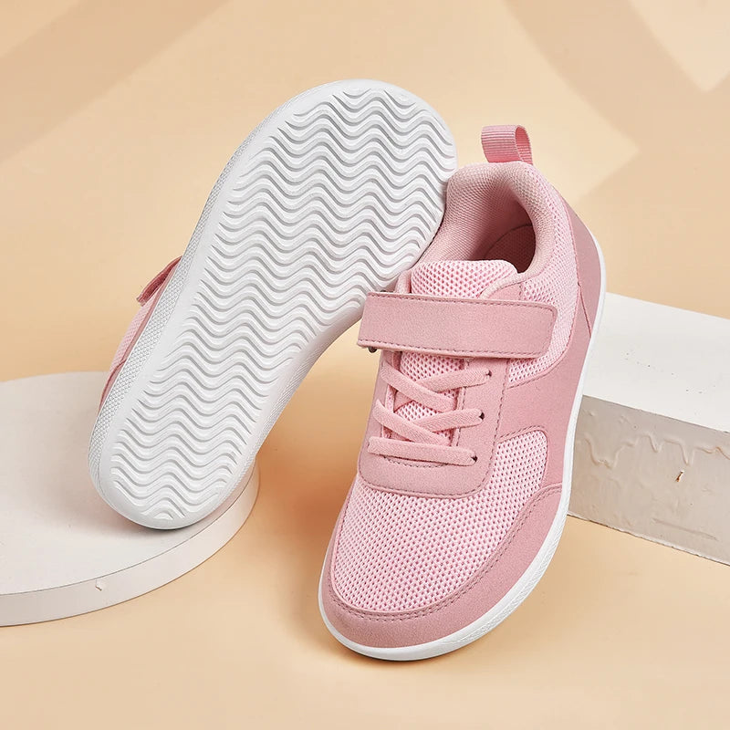 Kinderschuhe, breite Zehenpartie, Barfußschuhe für Kinder, Jungen, Mädchen, Baby-Sneaker, leichtes Mesh, künstliche Kleinkinder-Tennisschuhe für Kleinkinder