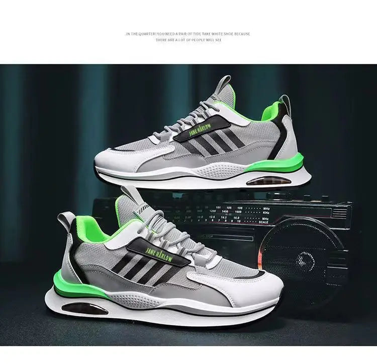 Atmungsaktive Mesh Sportschuhe Koreanischer Modetrend Reise-Laufschuhe Legere Herren-Sneaker Flacher Absatz Kreuzschnallen-Design