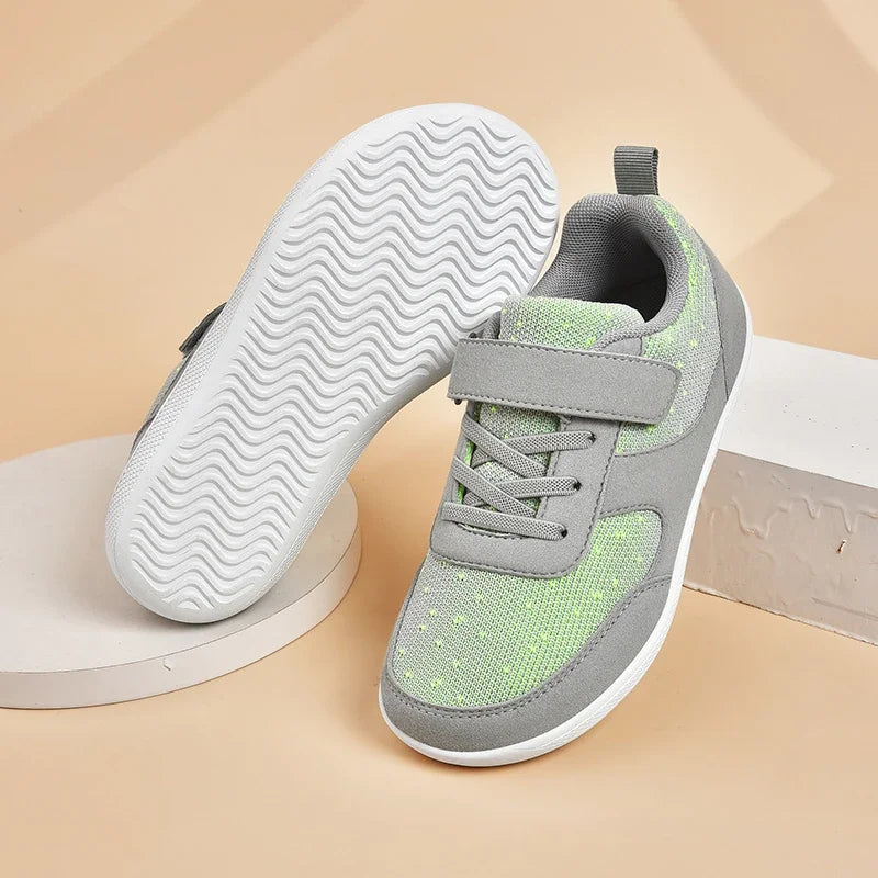 Kinderschuhe, breite Zehenpartie, Barfußschuhe für Kinder, Jungen, Mädchen, Baby-Sneaker, leichtes Mesh, künstliche Kleinkinder-Tennisschuhe für Kleinkinder
