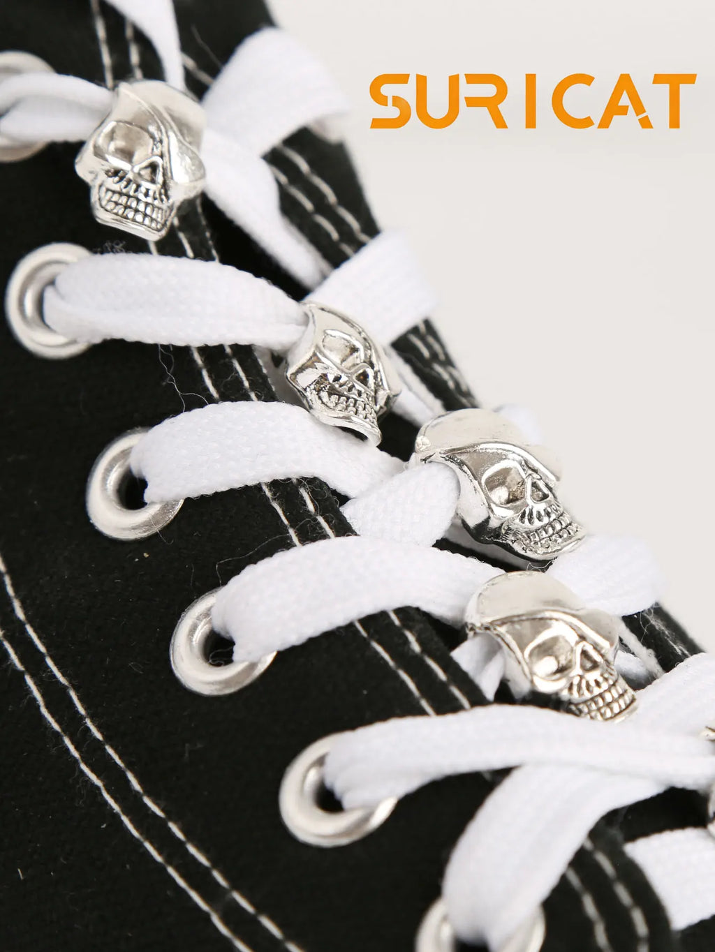 6 Pieces of Gothic Hip-Hop Skull Charms - DIY Home Decor and Craft Accessories, Shoe DIY Decorations, Cute Y2K Shoe Accessories, Suitable for Spring and Summer, Halloween, Shoelace Decorations, Suitable for Boots and Sneakers
