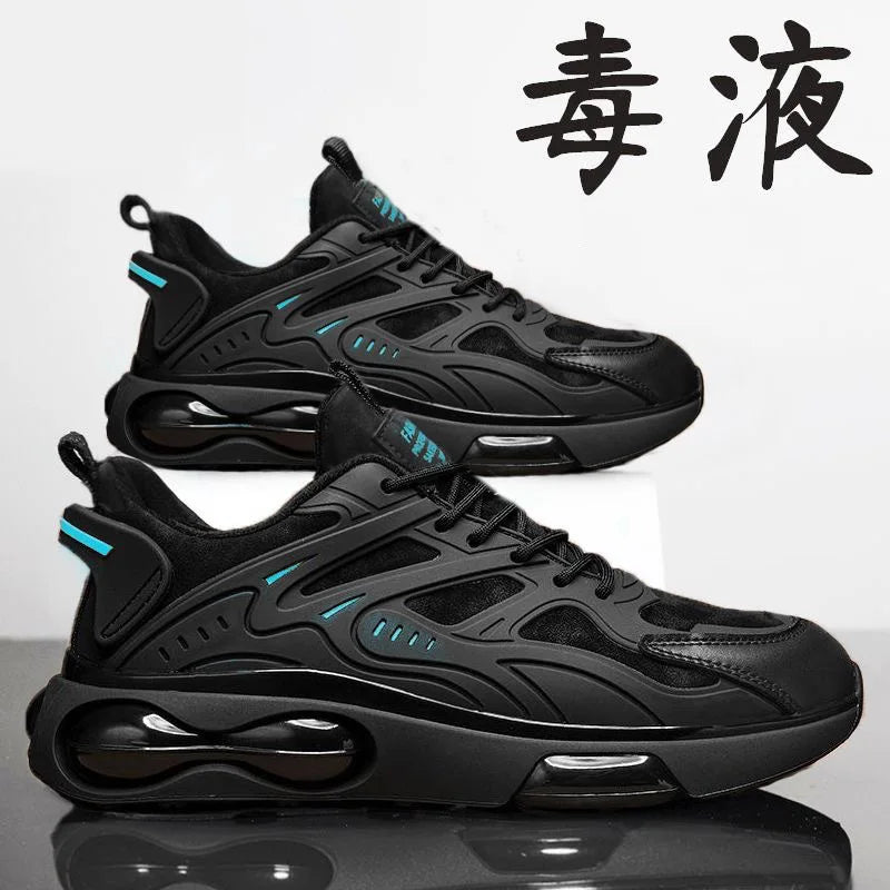 Herren Atmungsaktive Frühling Herbst Neue Sportschuhe Lässige Dad-Sneaker Dicke Sohle Flache Schnürschuhe Laufschuhe für Jugendliche