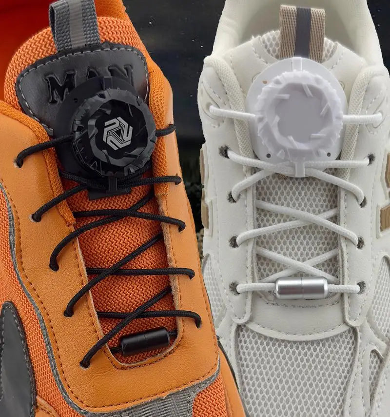 Modische Drehschnallen-Schnürsenkel, automatische Schnürsenkel ohne Binden, für Kinder und Erwachsene, Sneaker, keine Schnürsenkel, Schuhzubehör, 1 Paar/2 Paar