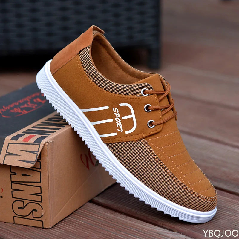 Herren Neue Mode Schnürschuhe Freizeit Canvas Schuhe Herren Leichte Atmungsaktive Sneaker Klassische Herren Vulkanisierte Schuhe Zapatos Homme