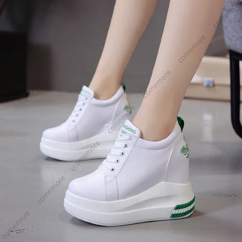 Damen Keilsneaker Sommer Mode Atmungsaktive High Heels Damen Freizeitschuhe Vulkanisierte Damen Plateau Schuhe Weiblich Frühling 2022
