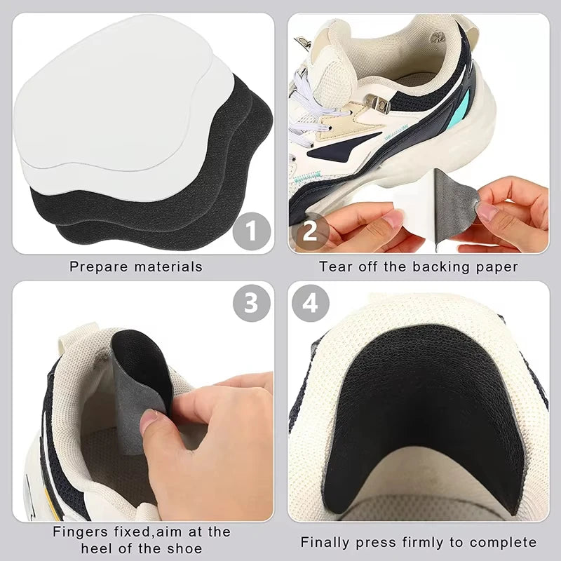 6/18 Stück Fersenreparatur-Patches für Sneaker, Anti-Verschleiß Fersenschutz, selbstklebende Rückseite, Fersenreparaturprodukte