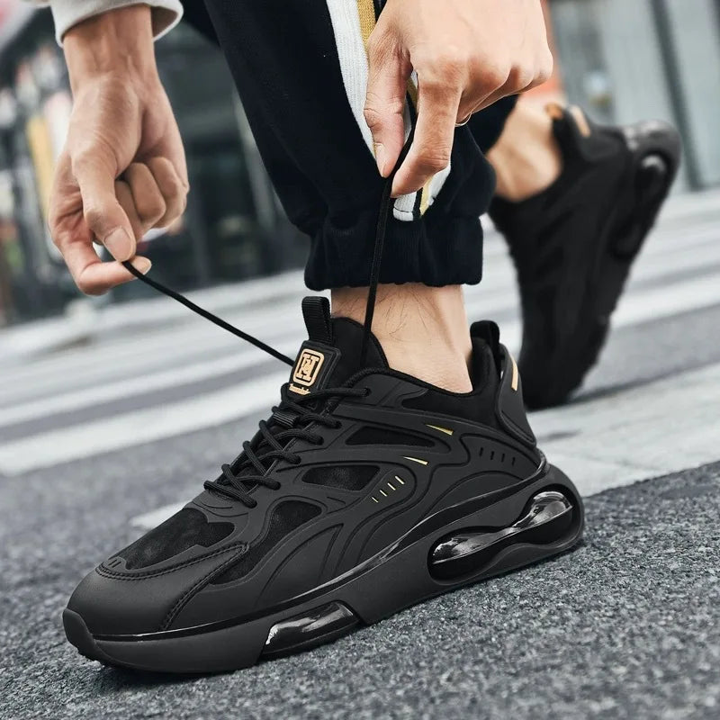 Herren Atmungsaktive Frühling Herbst Neue Sportschuhe Lässige Dad-Sneaker Dicke Sohle Flache Schnürschuhe Laufschuhe für Jugendliche