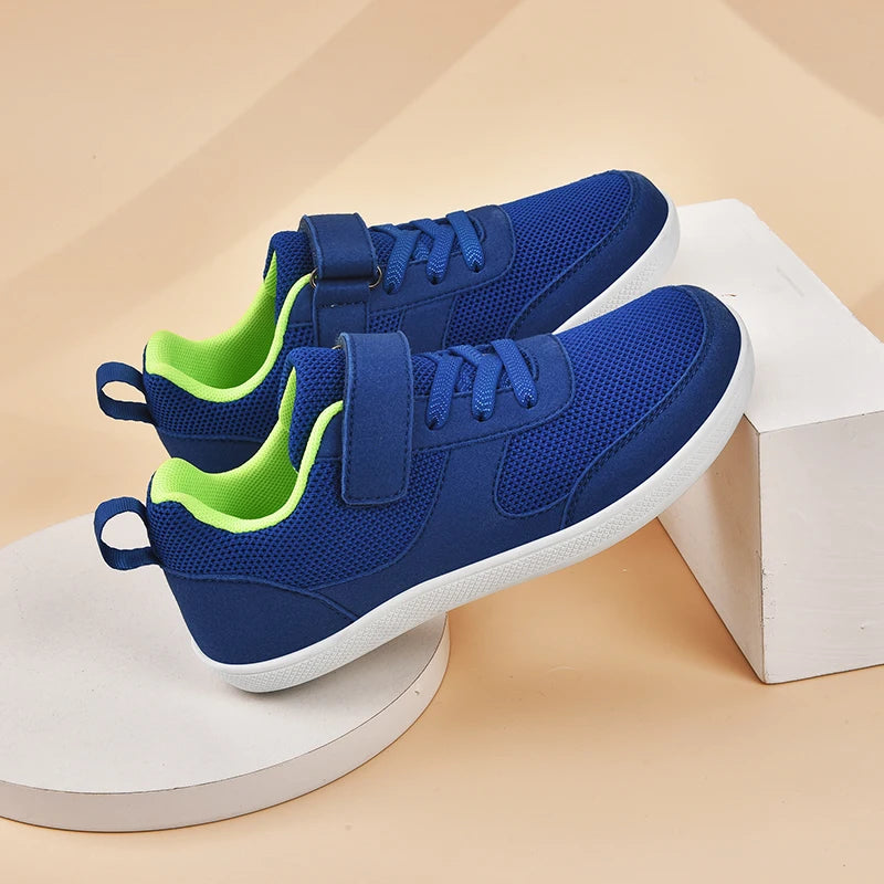 Kinderschuhe, breite Zehenpartie, Barfußschuhe für Kinder, Jungen, Mädchen, Baby-Sneaker, leichtes Mesh, künstliche Kleinkinder-Tennisschuhe für Kleinkinder