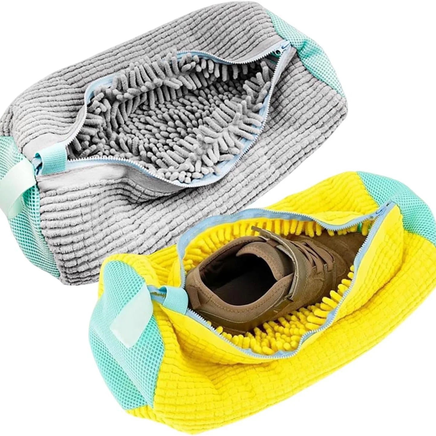 New Durable Shoe Washing Machine Bag for All Shoe Types-Yellow ,Ideal for Sneakers and Casual Shoes,Laundry Wash Bag