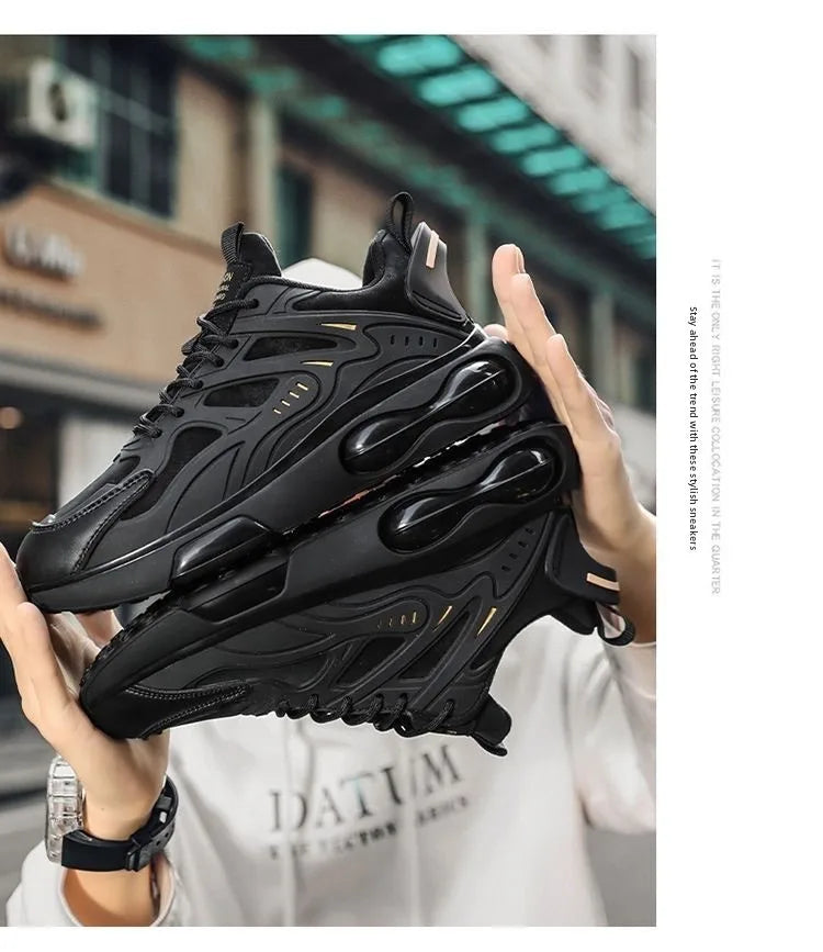 Herren Atmungsaktive Frühling Herbst Neue Sportschuhe Lässige Dad-Sneaker Dicke Sohle Flache Schnürschuhe Laufschuhe für Jugendliche