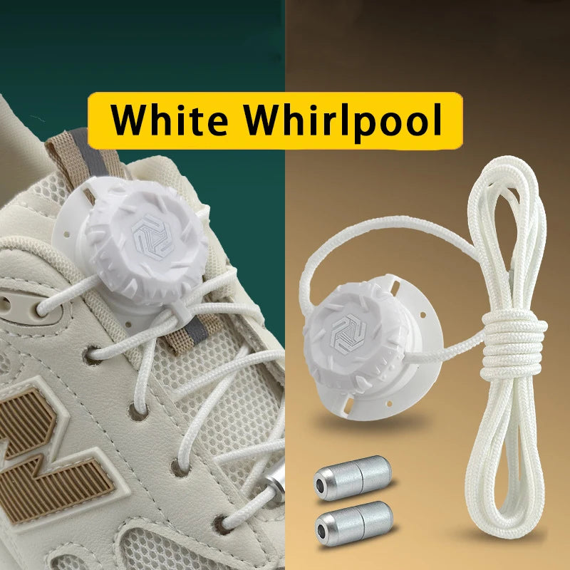 Modische Drehschnallen-Schnürsenkel, automatische Schnürsenkel ohne Binden, für Kinder und Erwachsene, Sneaker, keine Schnürsenkel, Schuhzubehör, 1 Paar/2 Paar