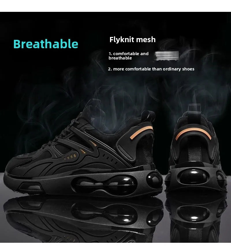 Herren Atmungsaktive Frühling Herbst Neue Sportschuhe Lässige Dad-Sneaker Dicke Sohle Flache Schnürschuhe Laufschuhe für Jugendliche