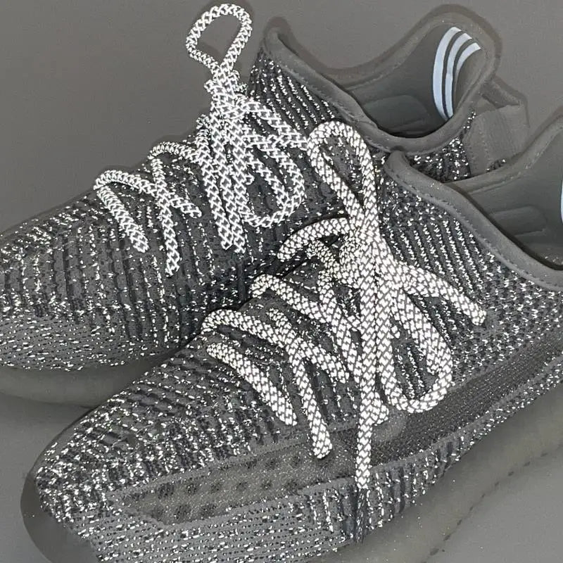Rainbow Reflective Shoelaces Quality Sneakers Shoelaces Round Laces for Shoes Diameter 0.4cm 100/120/140/160cm 1Pair Shoestrings