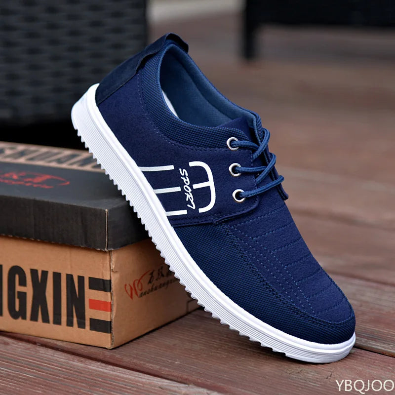 Herren Neue Mode Schnürschuhe Freizeit Canvas Schuhe Herren Leichte Atmungsaktive Sneaker Klassische Herren Vulkanisierte Schuhe Zapatos Homme