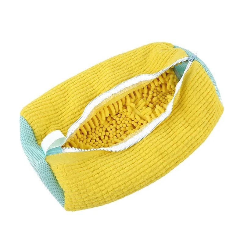 New Durable Shoe Washing Machine Bag for All Shoe Types-Yellow ,Ideal for Sneakers and Casual Shoes,Laundry Wash Bag