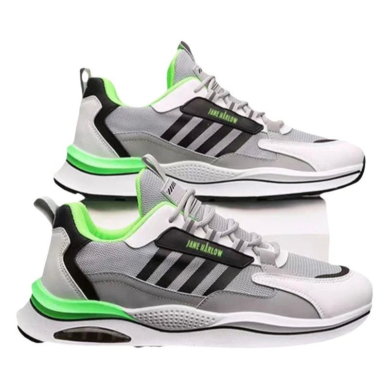 Atmungsaktive Mesh Sportschuhe Koreanischer Modetrend Reise-Laufschuhe Legere Herren-Sneaker Flacher Absatz Kreuzschnallen-Design