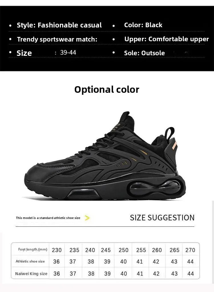 Herren Atmungsaktive Frühling Herbst Neue Sportschuhe Lässige Dad-Sneaker Dicke Sohle Flache Schnürschuhe Laufschuhe für Jugendliche