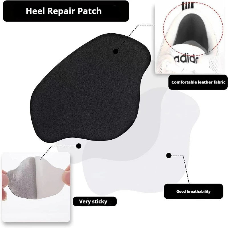 6/18 Stück Fersenreparatur-Patches für Sneaker, Anti-Verschleiß Fersenschutz, selbstklebende Rückseite, Fersenreparaturprodukte