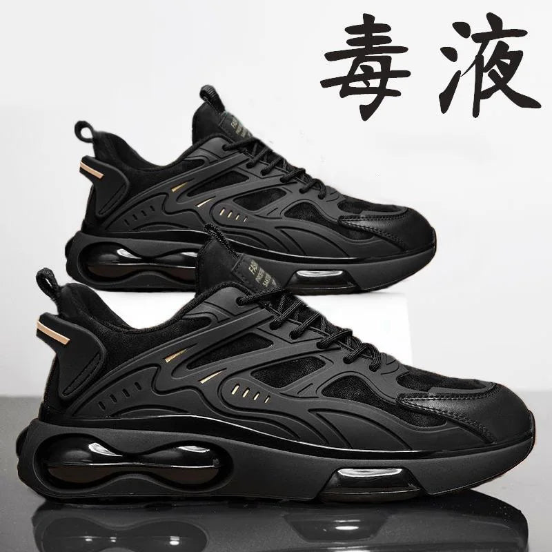 Men's Breathable Spring Autumn New Style Sports Shoes Casual Dad Sneakers Thick Bottom Flat Laced Running Shoes for Youth