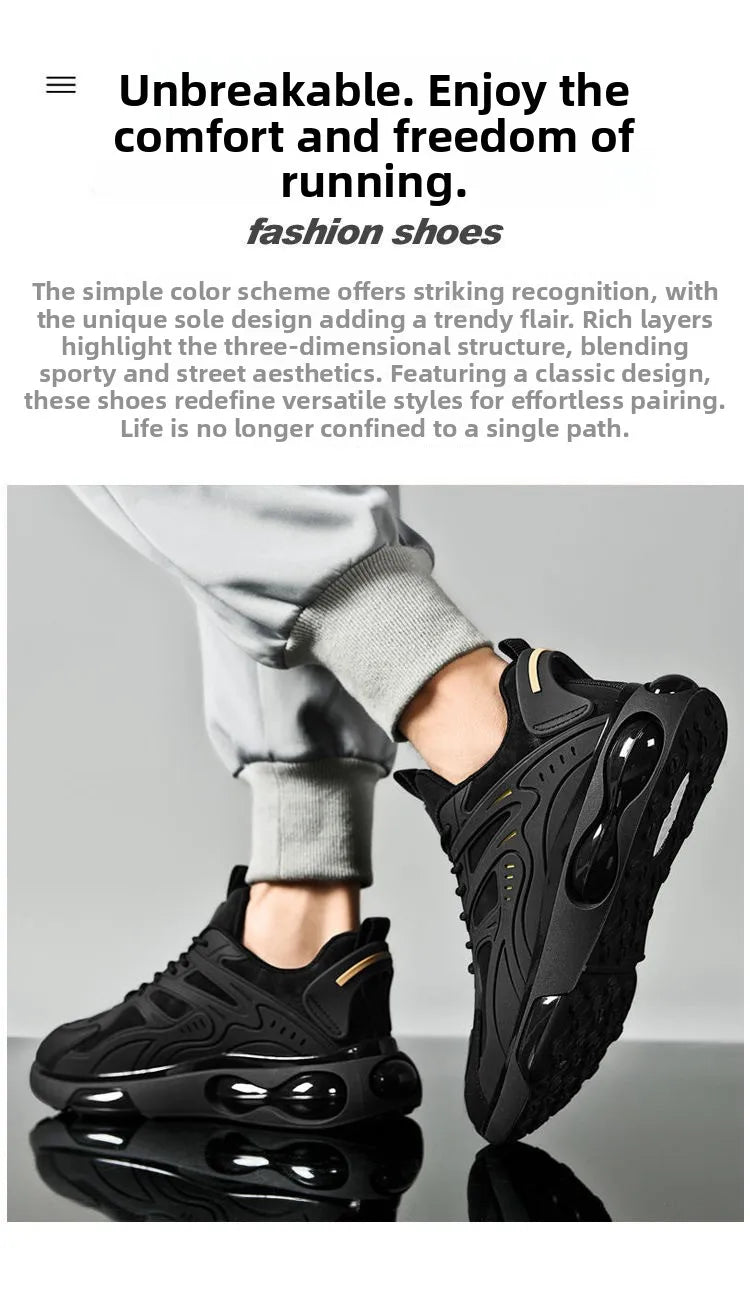 Herren Atmungsaktive Frühling Herbst Neue Sportschuhe Lässige Dad-Sneaker Dicke Sohle Flache Schnürschuhe Laufschuhe für Jugendliche