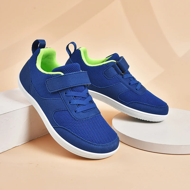 Kinderschuhe, breite Zehenpartie, Barfußschuhe für Kinder, Jungen, Mädchen, Baby-Sneaker, leichtes Mesh, künstliche Kleinkinder-Tennisschuhe für Kleinkinder