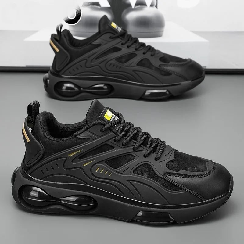 Herren Atmungsaktive Frühling Herbst Neue Sportschuhe Lässige Dad-Sneaker Dicke Sohle Flache Schnürschuhe Laufschuhe für Jugendliche