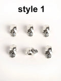 6 Pieces of Gothic Hip-Hop Skull Charms - DIY Home Decor and Craft Accessories, Shoe DIY Decorations, Cute Y2K Shoe Accessories, Suitable for Spring and Summer, Halloween, Shoelace Decorations, Suitable for Boots and Sneakers