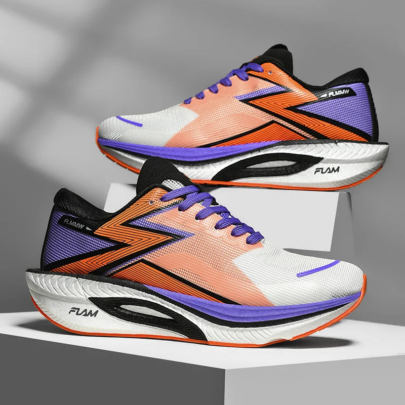 Laufschuhe Carbonplatte Spezialität Marathon Herren Sport Atmungsaktiv Leicht Damen Bequem Athletisch Rutschfeste Sneaker