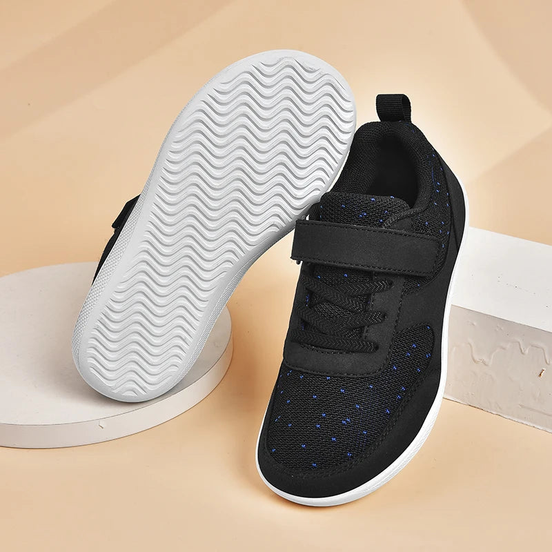 Kinderschuhe, breite Zehenpartie, Barfußschuhe für Kinder, Jungen, Mädchen, Baby-Sneaker, leichtes Mesh, künstliche Kleinkinder-Tennisschuhe für Kleinkinder