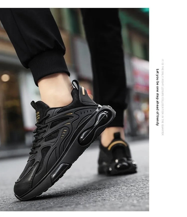 Herren Atmungsaktive Frühling Herbst Neue Sportschuhe Lässige Dad-Sneaker Dicke Sohle Flache Schnürschuhe Laufschuhe für Jugendliche