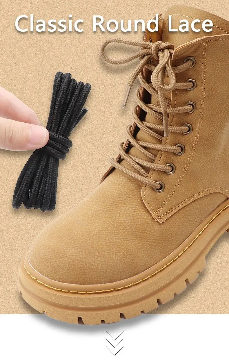 2 Paar klassische runde Schnürsenkel für Turnschuhe, Stiefel, Wanderschuhe, Oxfordschnürsenkel, strapazierfähig und langlebig
