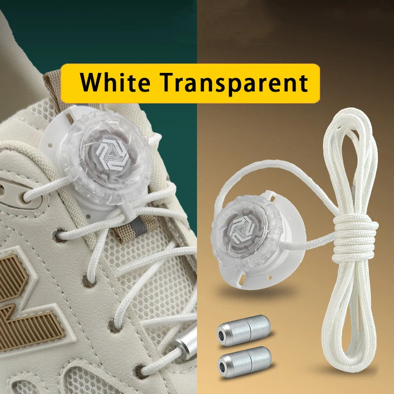 Modische Drehschnallen-Schnürsenkel, automatische Schnürsenkel ohne Binden, für Kinder und Erwachsene, Sneaker, keine Schnürsenkel, Schuhzubehör, 1 Paar/2 Paar