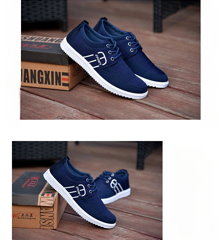 Men's New Fashion Lace Up Footwear Casual Canvas Shoes Men Light Breathable Sneakers Classic male Vulcanized Shoes Zapatos Homme