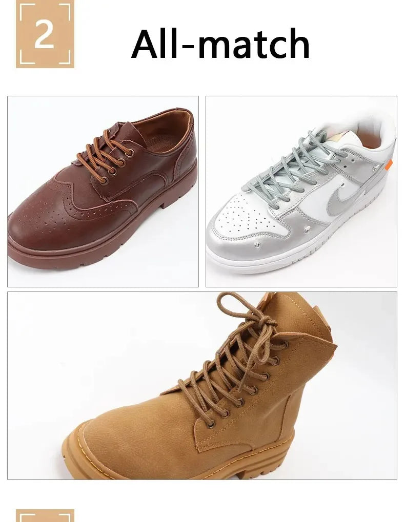 2 Paar klassische runde Schnürsenkel für Turnschuhe, Stiefel, Wanderschuhe, Oxfordschnürsenkel, strapazierfähig und langlebig