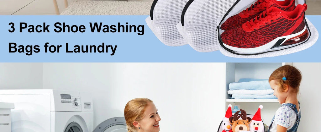 Schuh-Waschbeutel, Aufbewahrungsbeutel, Netz-Wäschesack für Schuhe mit Reißverschluss für Turnschuhe, Laufschuhe, Socken, BHs Organizer