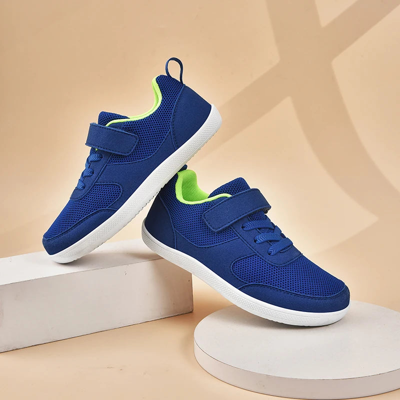 Kinderschuhe, breite Zehenpartie, Barfußschuhe für Kinder, Jungen, Mädchen, Baby-Sneaker, leichtes Mesh, künstliche Kleinkinder-Tennisschuhe für Kleinkinder