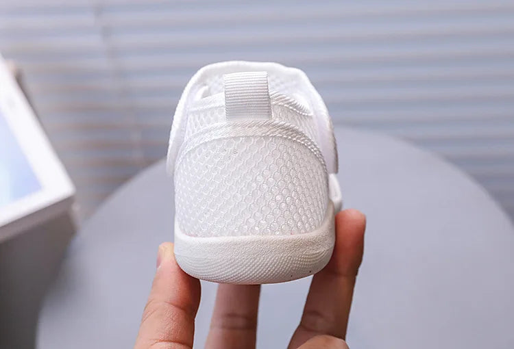 Kids Summer Sandals Air Mesh Sporty Leisure Boys Girls Casual Shoes Hook-loop Non-slip Black White Children Sneakers 21-30