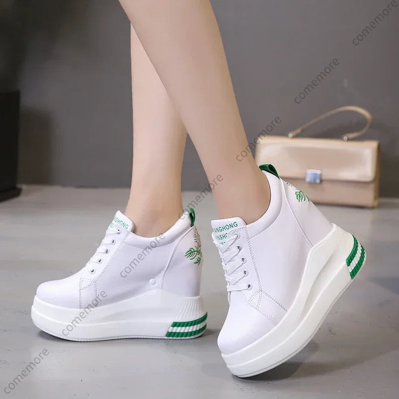 Damen Keilsneaker Sommer Mode Atmungsaktive High Heels Damen Freizeitschuhe Vulkanisierte Damen Plateau Schuhe Weiblich Frühling 2022