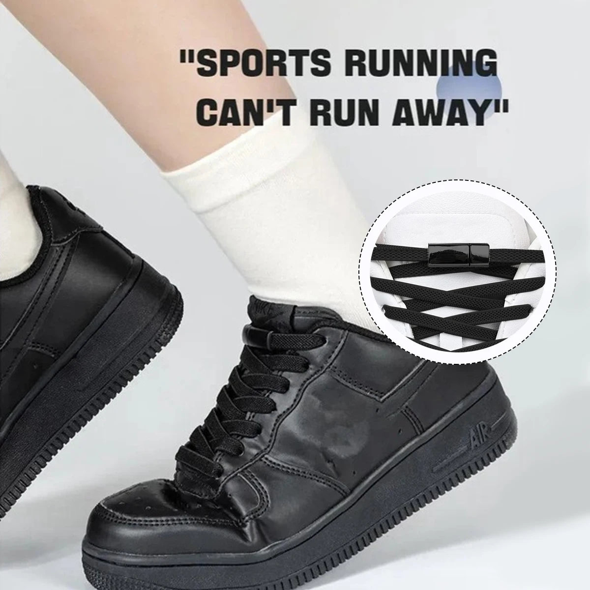 Magnetic Lock No-Tie Shoelaces, Flat Elastic Lazy Laces for Adults & Kids, Suitable for Sneakers & Boots