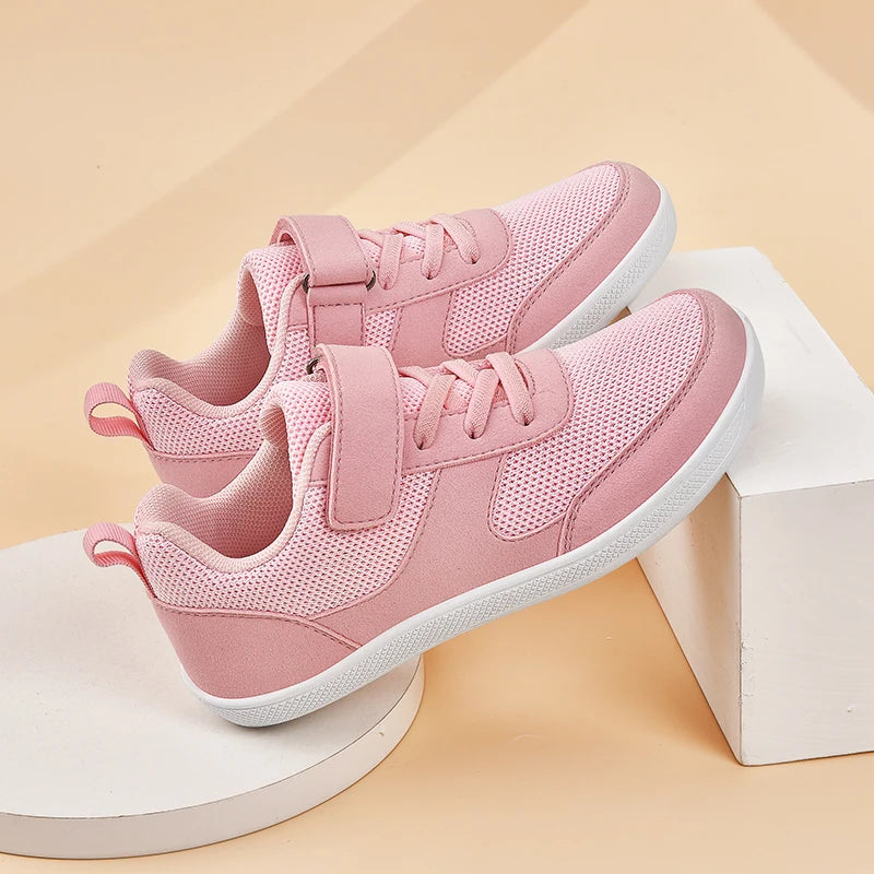 Kinderschuhe, breite Zehenpartie, Barfußschuhe für Kinder, Jungen, Mädchen, Baby-Sneaker, leichtes Mesh, künstliche Kleinkinder-Tennisschuhe für Kleinkinder